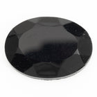 Vintage 13mm x 18mm Black Faceted Oval Fancy Stone #XS54-E