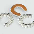 Vintage 14mm x 14.5mm Crystal Faceted Horseshoe Cabochon #XS56-A