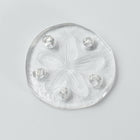Vintage 18.5mm Crystal Sand Dollar Sew On Cabochon #XS57-B