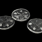 Vintage 18.5mm Crystal Sand Dollar Sew On Cabochon #XS57-B