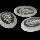 Vintage 18mm x 25mm Clear Etched Anchor Pendant #XS57-F