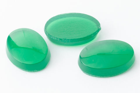Vintage 10mm x 14mm Opal Green Oval Flat Cabochon #XS59-C
