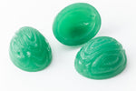 Vintage 17mm x 21.5mm Green Oval Cabochon #XS60-E