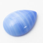Vintage 11mm x 15mm Blue and White Stripe Pear Cabochon #XS67-F