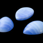 Vintage 11mm x 15mm Blue and White Stripe Pear Cabochon #XS67-F