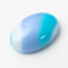 Vintage 10mm x 14mm Aqua/Blue/White Oval Cabochon #XS67-G