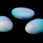Vintage 10mm x 14mm Aqua/Blue/White Oval Cabochon #XS67-G