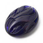 Vintage 15mm x 20mm Cobalt Carved Oval Cabochon #XS69-C-1