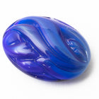 Vintage 15mm x 20mm Blue Carved Oval Cabochon #XS69-C-2