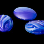 Vintage 15mm x 20mm Blue Carved Oval Cabochon #XS69-C-2