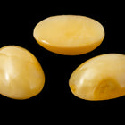 Vintage 11mm x 16mm Luster Light Yellow Oval Cabochon #XS69-F