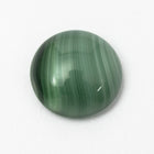 Vintage 10mm Dark Green Stripe Round Cabochon #XS7-B