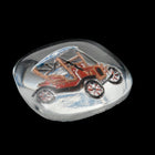 Vintage 18mm Red Model T Square Cabochon #XS71-A