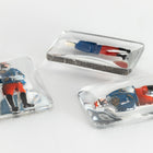 Vintage 13mm x 20mm Military Officer Rectangle Cabochon #XS71-B