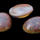Vintage 18mm x 25mm Opal Pink Oval Foil Cabochon #XS75-F