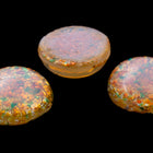 Vintage 11mm Opal Pink Round Foil Cabochon #XS76-B