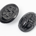 Vintage 10mm x 14mm Black Scarab Cabochon #XS77-B