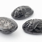 Vintage 13mm x 17.5mm Black Scarab Cabochon #XS77-C