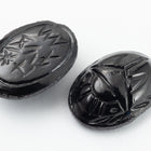 Vintage 13mm x 17.5mm Black Scarab Cabochon #XS77-C