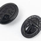 Vintage 10mm x 14mm Black Scarab Cabochon #XS79- A-2