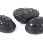 Vintage 10mm x 14mm Black Scarab Cabochon #XS79- A-2