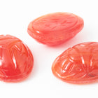 Vintage 13mm x 18mm Carnelian Scarab Cabochon #XS79-F