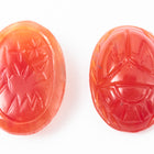 Vintage 13mm x 18mm Carnelian Scarab Cabochon #XS79-F
