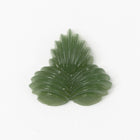 Vintage 12mm Fern Green Three Leaf Cabochon #XS8-A