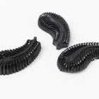 Vintage 10mm x 20mm Jet Paisley Cabochon (2 Pcs) #XS8-E