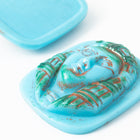 Vintage 25mm x 30mm Turquoise Pharaoh Head Cabochon #XS80-B