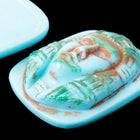 Vintage 25mm x 30mm Turquoise Pharaoh Head Cabochon #XS80-B