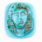 Vintage 25mm x 30mm Turquoise Pharaoh Head Cabochon #XS80-B