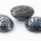 Vintage 10mm x 12mm Hematite Scarab Cabochon #XS81-I