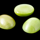 Vintage 8mm x 10mm Gold Flecked Avocado Oval Cabochon #XS82-A