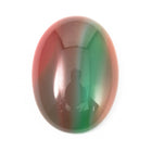 Vintage 18mm x 25mm Carnelian/White/Green Stripe Oval Cabochon #XS82-B