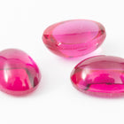 Vintage 10mm x 14mm Fuchsia Unfoiled Oval Cabochon #XS86-D