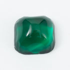 Vintage 14mm Emerald High Dome Square Cabochon #XS86-G