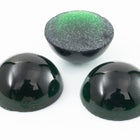 Vintage 16mm Very Dark Green Round Cabochon #XS86-H