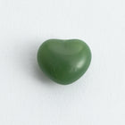 8mm Green Half Drilled Heart Bead (2 Pcs) #XS87-B-2