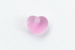 Vintage 6mm Frosted Rose Half Drilled Heart Bead #XS87-C