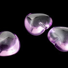 Vintage 8mm Amethyst Half Drilled Heart Bead #XS87-F-2