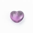 Vintage 8mm Amethyst Half Drilled Heart Bead #XS87-F-2