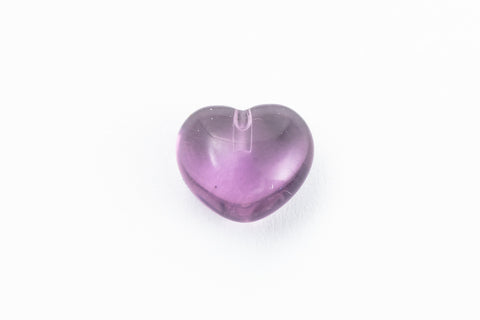 Vintage 8mm Amethyst Half Drilled Heart Bead #XS87-F-2