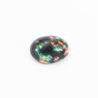 Vintage 6mm x 8mm Black Confetti Oval Cabochon #XS88-B