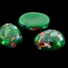 Vintage 6mm x 8mm Green Confetti Oval Cabochon #XS88-C