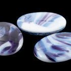 Vintage 18mm x 25mm Silver Flecked Blue/Purple Marble Oval Cabochon #XS89-D