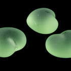 Vintage 15mm Frosted Peridot Half Drilled Heart Bead #XS89-F-2