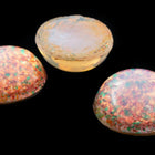 Vintage 15mm Opal Pink Round Foil Cabochon #XS92-E