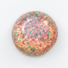 Vintage 15mm Opal Pink Round Foil Cabochon #XS92-E