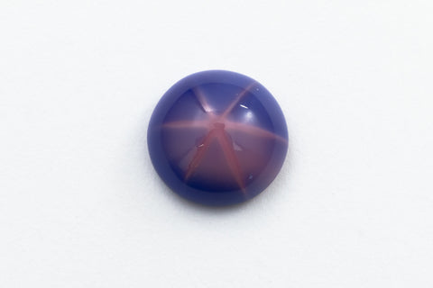 Vintage 11mm Royal Blue Round Cabochon with Pink Faux Asterism #XS93-B